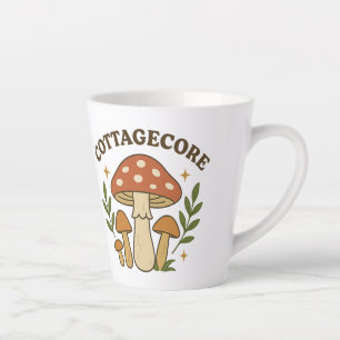 Caneca De Café Latte Coffee Mushroom Cottagecore