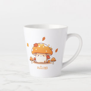Caneca De Café Latte cogumelo