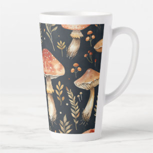 Caneca De Café Latte Cogumelo da Floresta Mágica