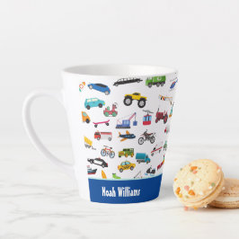 Caneca De Café Latte Coisas De Meninos Que Movimentam Carros De Veículo