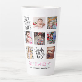 Caneca De Café Latte Colagem de Fotos da Família Orçamentária Oferta Mã