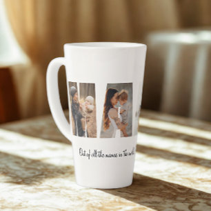 Caneca De Café Latte Colagem de fotos da mamãe Latte Mug para o Dia de 