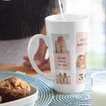 Caneca De Café Latte Colagem de Fotos de Amigos | Presente de aniversár<br><div class="desc">Colagem de Fotos de Amigos | Presente de aniversário feliz.Torne o aniversário do seu amigo mais especial com este presente personalizado apresentando uma colagem de seus momentos favoritos juntos! Este presente de aniversário personalizado de temas cor-de-rosa está disponível exclusivamente no Zazzle, e é a maneira perfeita de mostrar ao seu...</div>