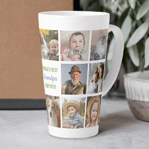 Caneca De Café Latte Colagem de Fotos do Instagram, o Melhor Nome do Av