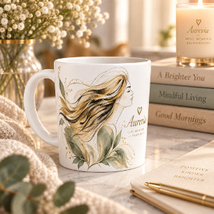 Caneca De Café Latte Coleção Aurevia Grace Mulher Elegante