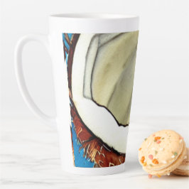 Caneca De Café Latte Coleção de Coconut abstrato