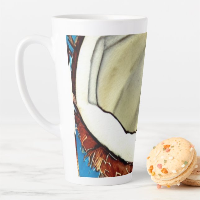 Caneca De Café Latte Coleção de Coconut abstrato (In Situ)