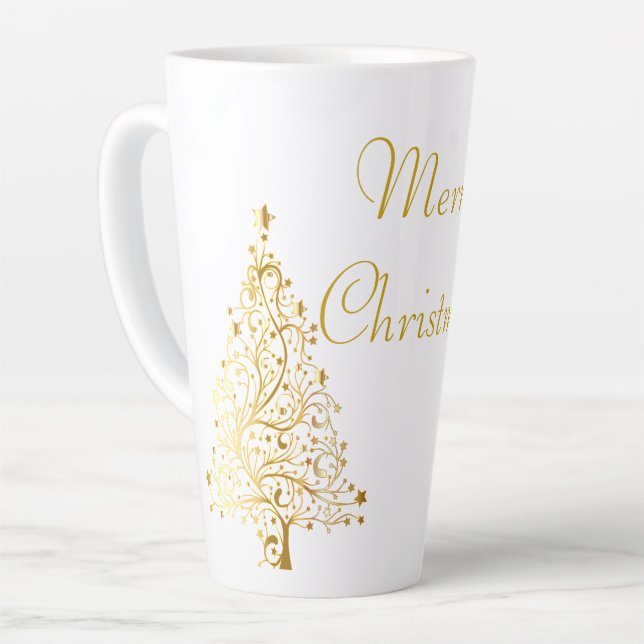 Caneca De Café Latte Coleção de Natal de Suzanne Elizabeth - Latte Mug (Ângulo esquerdo)