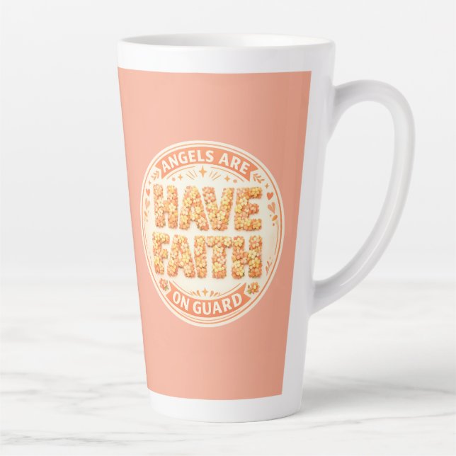 Caneca De Café Latte Coleção Fé Angelical (Direita)