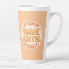 Caneca De Café Latte Coleção Fé Angelical