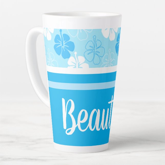 Caneca De Café Latte Coleção Hawaii Aloha (Ângulo esquerdo)