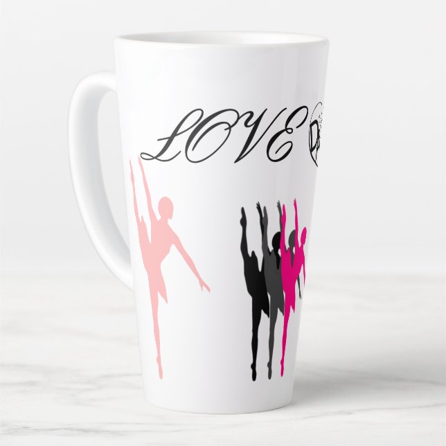 Caneca De Café Latte Coleção Lady Elegância (Ângulo esquerdo)