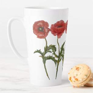 Caneca De Café Latte Coleção Red Poppy