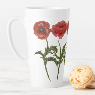 Caneca De Café Latte Coleção Red Poppy