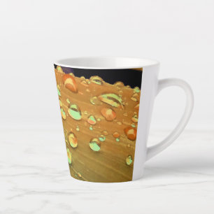 Caneca De Café Latte Colírio Aproximado, Laranja De Ferrugem Espacial