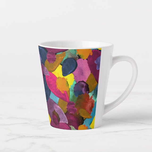 Caneca De Café Latte Colisão de cores 3 (Direita)