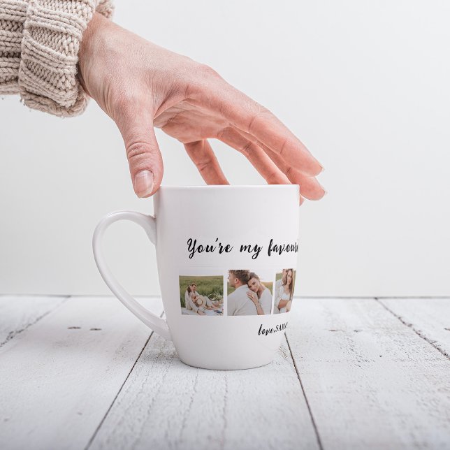 Caneca De Café Latte Collage Casal Photo & You Are My Cup Of Tea Cote (Criador carregado)