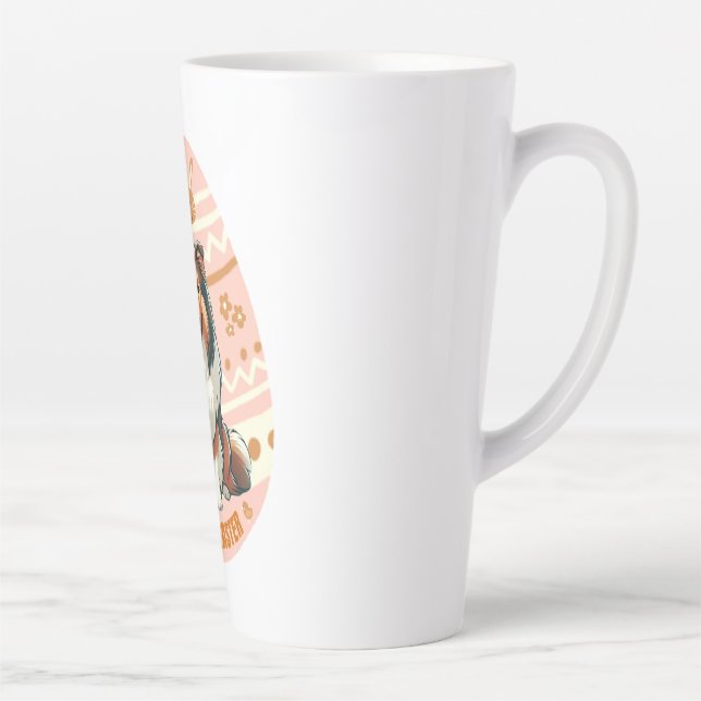 Caneca De Café Latte Collie Egg (Direita)