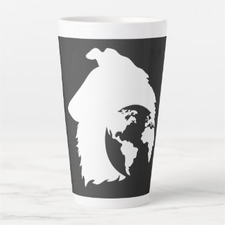 Caneca De Café Latte ColliesWithoutBorders logotipo branco
