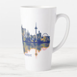 Caneca De Café Latte Cologne Skyline