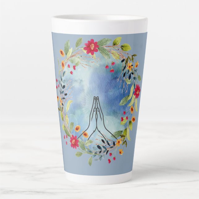 Caneca De Café Latte Coloração aquosa das mãos (Frente)
