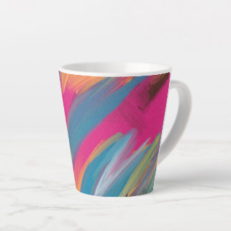 Caneca De Café Latte Colorful Abstract Art Latte Mug
