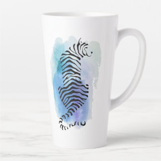 Caneca De Café Latte Colorful Tiger
