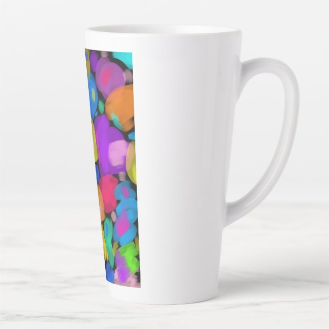 Caneca De Café Latte Colorful watercolor print (Direita)