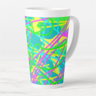 Caneca De Café Latte Colorido Meus Sonhos Padrão Escrivível Artéria Exp