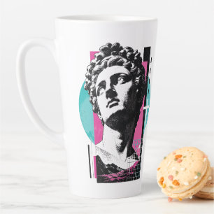 Caneca De Café Latte Colossenses Synthwave Moderno Cristão Retro Grid