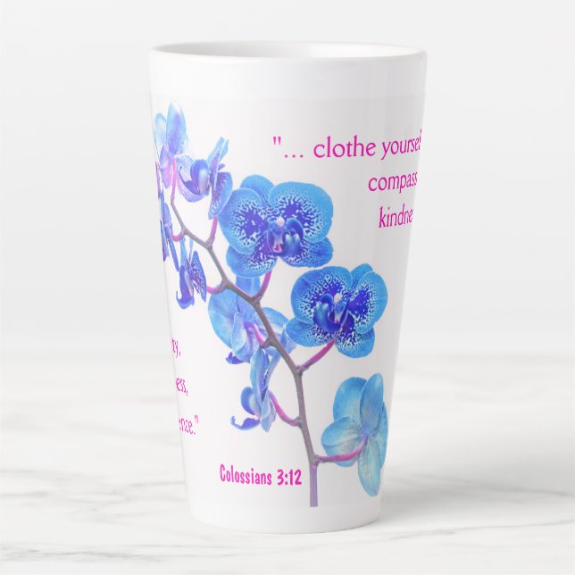 Caneca De Café Latte Colossianos 3:12 Latte Mug (Frente)