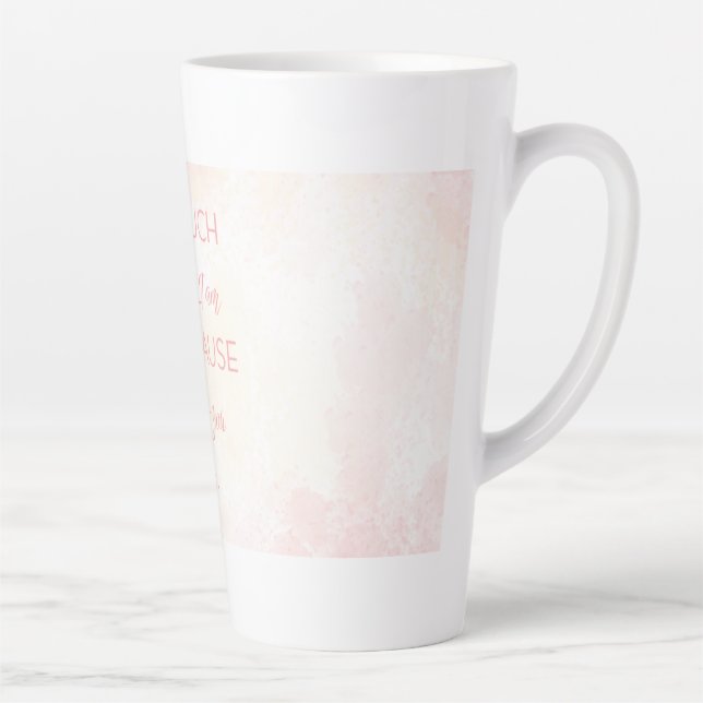 Caneca de Café Latte com Citação do Dia das Mães (Direita)