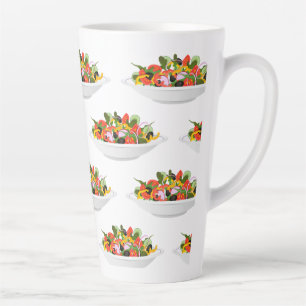 Caneca De Café Latte Coma mais plantas com cartazes de motivação de sal