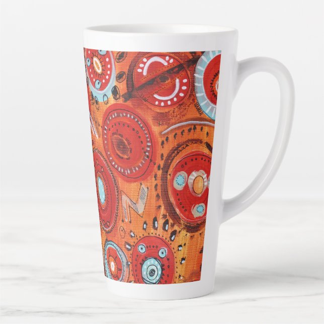 Caneca De Café Latte Começo Colorido Latte Mug (Direita)