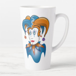 Caneca De Café Latte Comédia de Jester Harlequin, Tribunal Cósmico