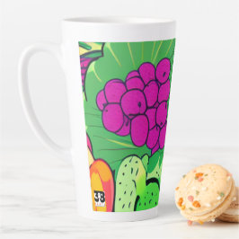 Caneca De Café Latte Comida como coleção de medicamentos