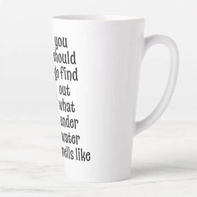 Caneca De Café Latte Como é o cheiro submarino (Direita)