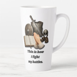 Caneca De Café Latte Como Eu Luto Minhas Batalhas
