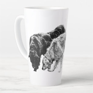 Caneca De Café Latte Companheiros de outono em Sombra