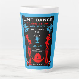 Caneca De Café Latte Competição de dança de linha americana