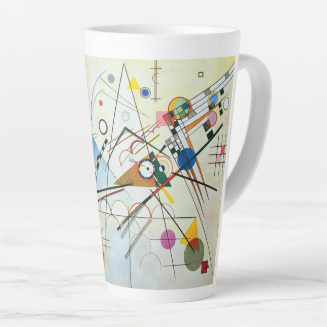 Caneca De Café Latte Composição VIII de Wassily Kandinsky (Ângulo direito)