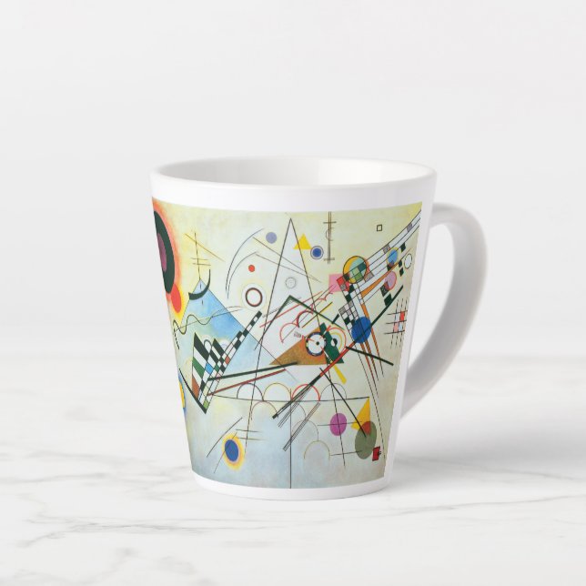 Caneca De Café Latte Composição VIII de Wassily Kandinsky (Ângulo direito)