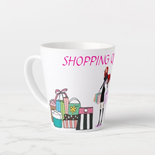 CANECA DE CAFÉ LATTE COMPRANDO COLEÇÃO DE RAINHAS (Ângulo esquerdo)