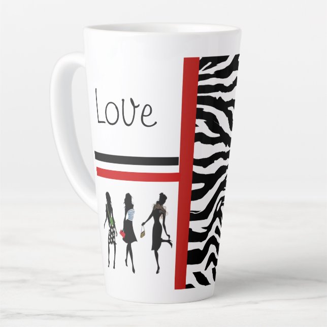 CANECA DE CAFÉ LATTE COMPRANDO COLEÇÃO DE RAINHAS (Ângulo esquerdo)