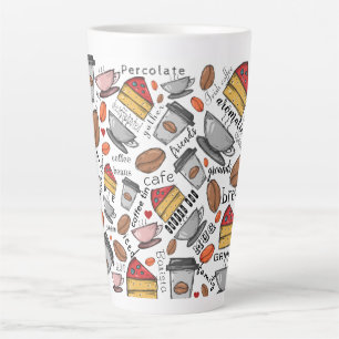 Caneca De Café Latte Compro Café Lover Café ou Café Latte Mug