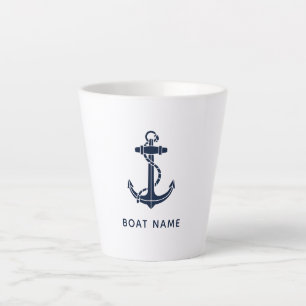 Caneca De Café Latte Comutação Personalizada de Tripulação de Âncora de