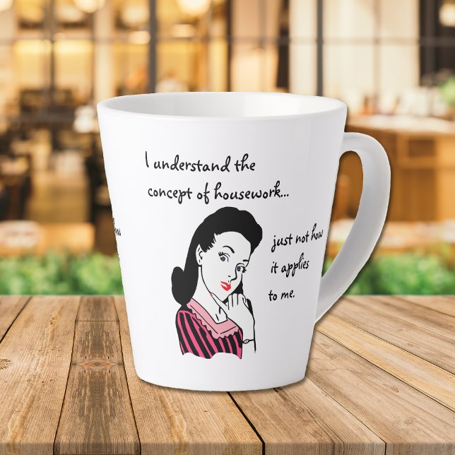 Caneca De Café Latte Conceito de lar engraçado (Criador carregado)