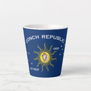 Caneca De Café Latte Conch Republic Flag Key West Florida