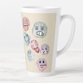Caneca De Café Latte conchas oceânicas