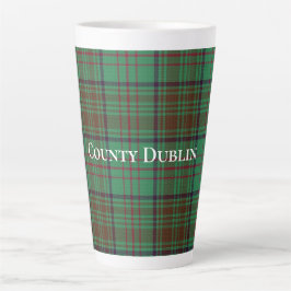 Caneca De Café Latte Condado de Irish Dublin Tartan
